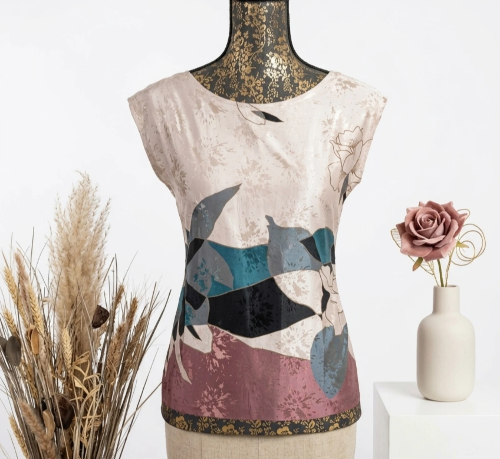 🤍 Camiseta de manga corta brillante para mujer T38 🤍 – photo 4